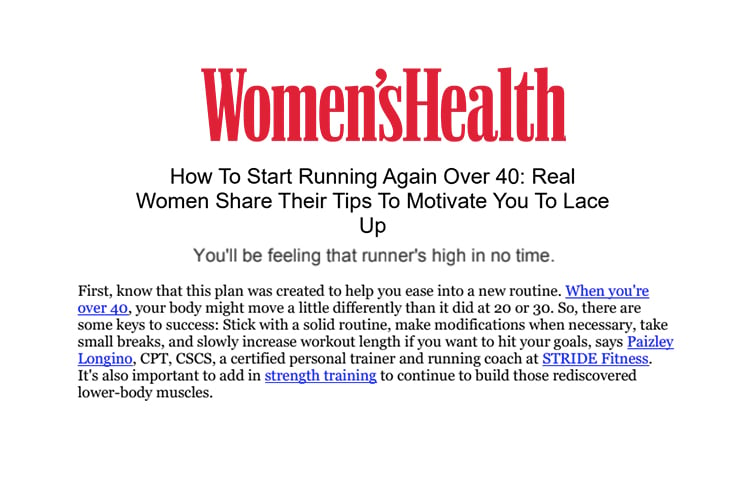 how to start running again over 40